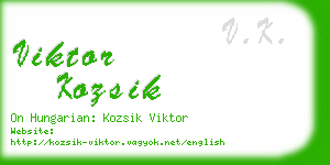 viktor kozsik business card